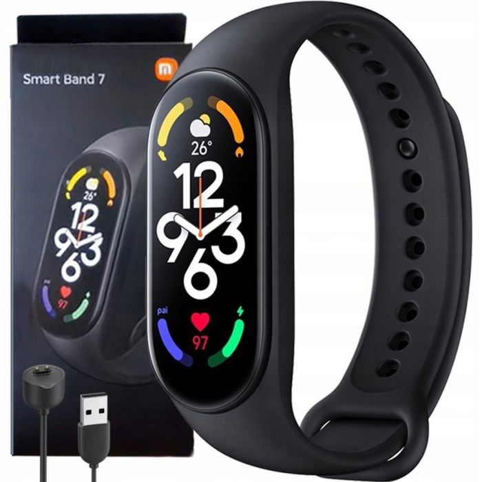 Фитнес браслет FitPro Smart Band M7 (смарт часы, пульсоксиметр, пульс). Цвет: черный