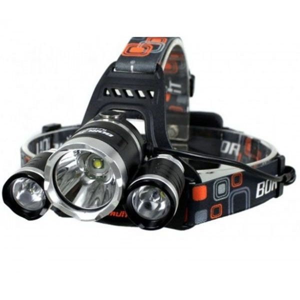 Фонарь Police 3000-T6+2XPE (2х18650, 5 режимов, Zoom, 1500 люмен), Налобный фонарь с линзой