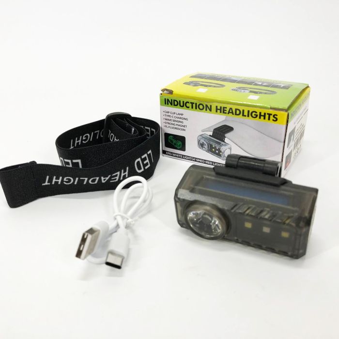Фонарь налобный YJ-A06-LED+6SMD, Тактический фонарь с красным светом на каску, Головной фонарик