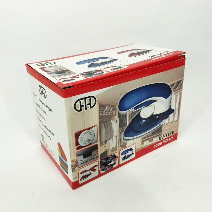 Отпариватель Mini Steam Iron HT-558B, Утюг электрический паровой, Паровой утюг для одежды. Цвет: синий