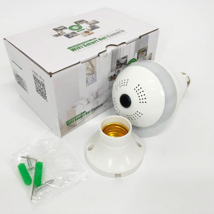 Камера видеонаблюдения лампочка SMART+DVR WI-FI H302 \ CAD-B13, Панорамная камера видеонаблюдения