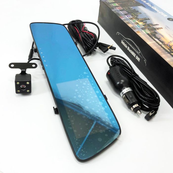 Автомобильный видеорегистратор-зеркало L-9003 4,3 TOUCH SCREEN 2 камеры 1080P Full HD