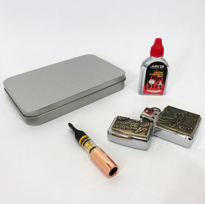 Зажигалка бензиновая в подарочной коробке N7, оригинальная бензиновая зажигалка, зажигалка в подарок