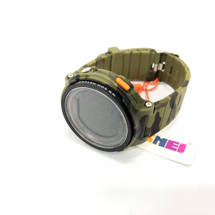 Часы наручные мужские SKMEI 1841CMGN ARMY GREEN CAMO, водонепроницаемые мужские часы. Цвет: зеленый