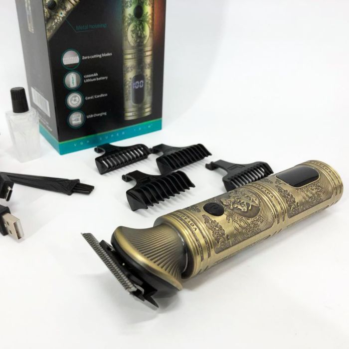 Аккумуляторная машинка для стрижки волос VGR V-962 триммер для бороды и усов с насадками 1-7 мм