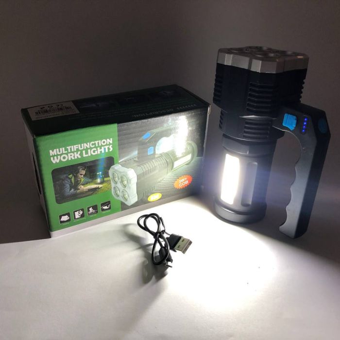Фонарь светодиодный ручной переносной BL-X510-4LED+COB, светодиодный ручной аккумуляторный портативный