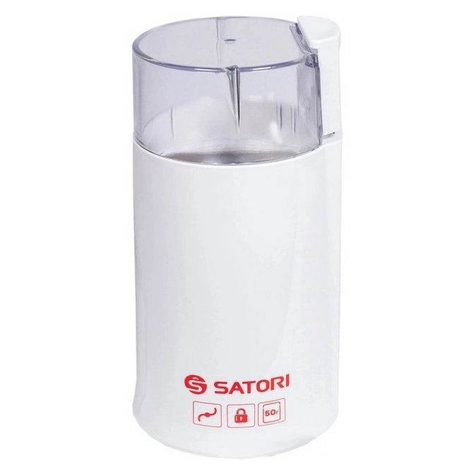 Электрическая кофемолка Satori SG-1801-WT, кофемолка электрическая домашняя, портативная. Цвет: белый