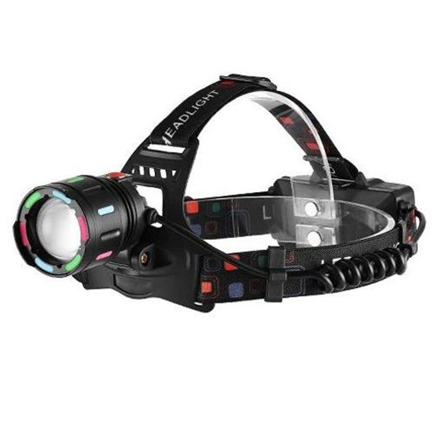 Фонарь налобный NIGHT VISION FLUORESCENCE CT012-3L-2TG(white+red), Налобный фонарь с линзой