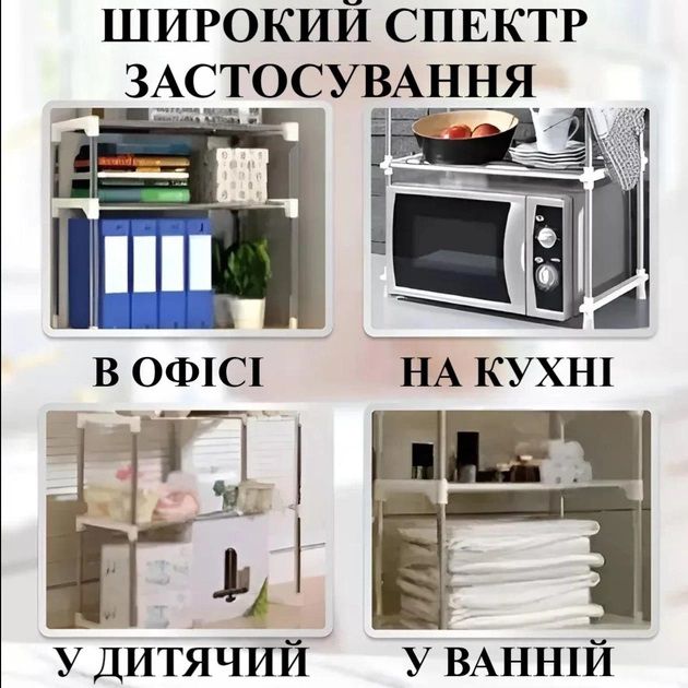 Многофункциональный стеллаж органайзер для микроволновки