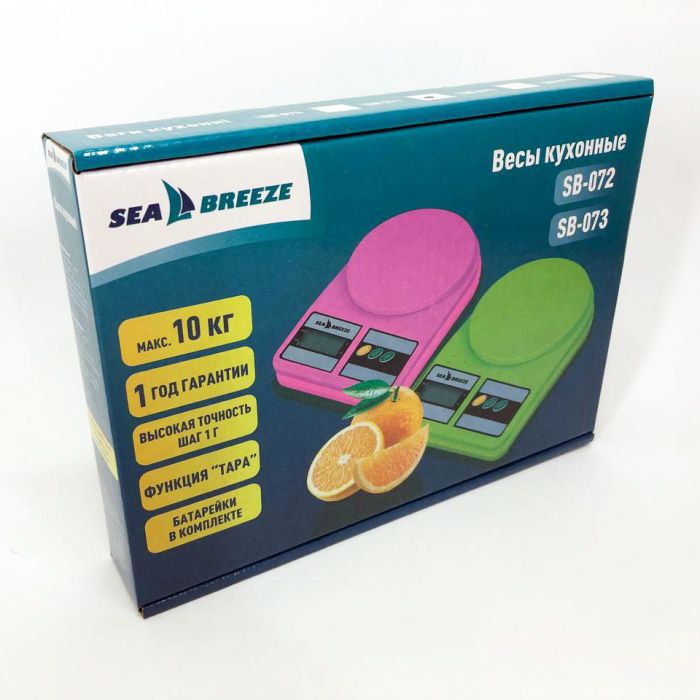 Весы кухонные SeaBreeze SB-071, Электрические кухонные весы, Точные кухонные весы. Цвет: желтый