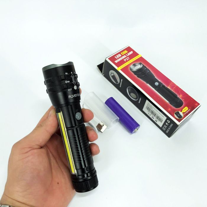 Карманный фонарик PLD-P27 White Laser LED PM10-TG+COB, Сверхмощный фонарик, Подствольный фонарик