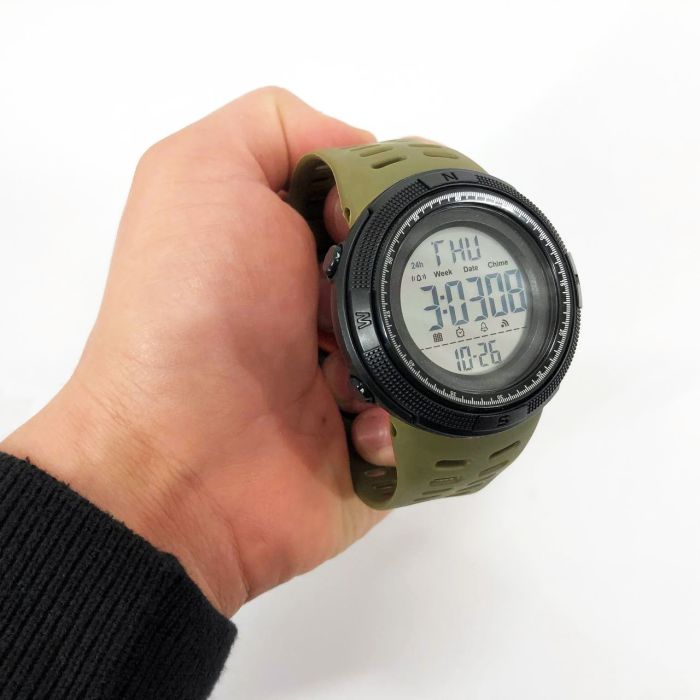 Часы наручные мужские SKMEI 1167AG ARMY GREEN, брендовые мужские часы. Цвет: зеленый