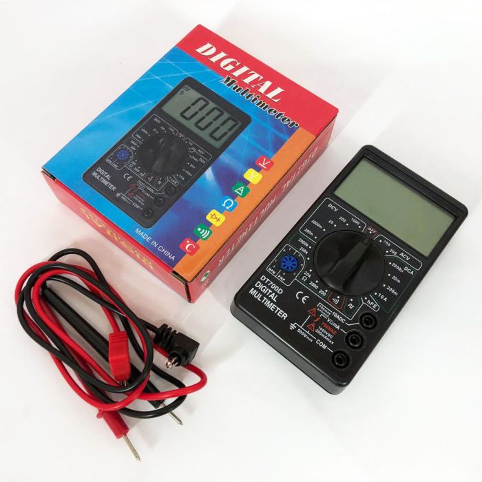 Цифровой мультиметр Digital Tech DT700D большой дисплей (со звуком), мультиметр с защитой