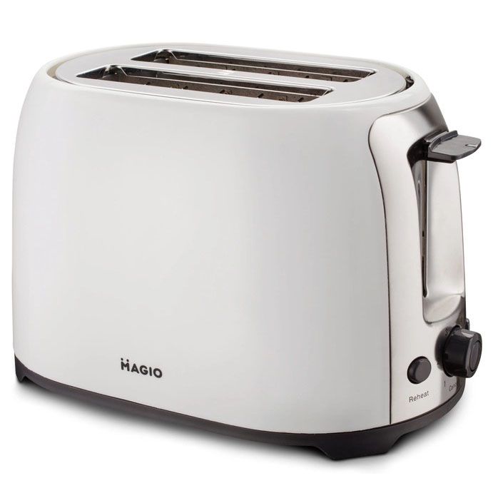Тостер MAGIO MG-272W 750 Вт, тостер кухонный, тостеры для дома, тостерница, сэндвич-тостеры. Цвет: белый
