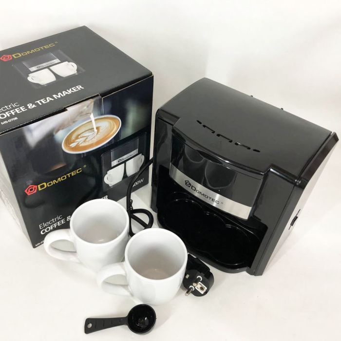 Капельная кофеварка Domotec MS-0708 500 Вт с двумя чашками