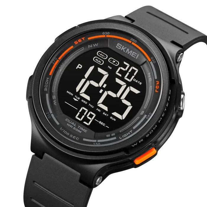 Часы наручные мужские SKMEI 1841BK BLACK, для военнослужащих, тактические противоударные. Цвет: черный