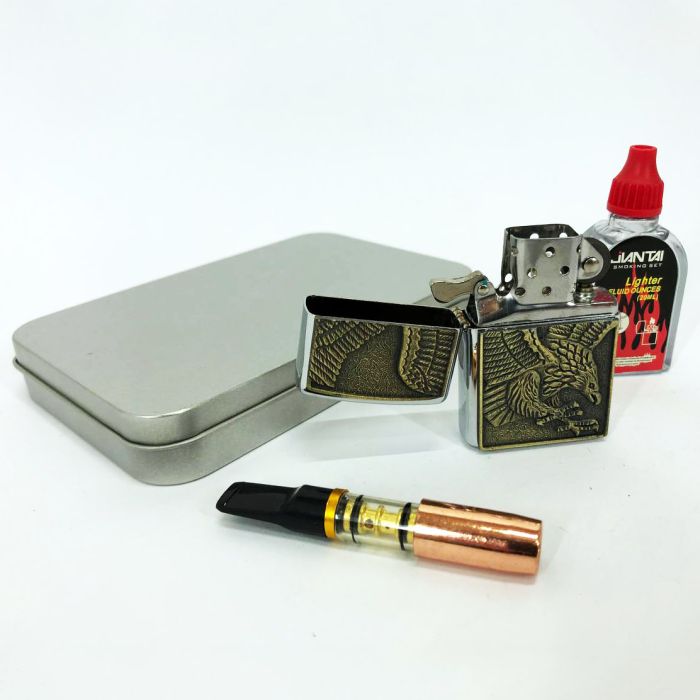 Зажигалка бензиновая в подарочной коробке N9, подарочные прикольные зажигалки, подарок зажигалка парню