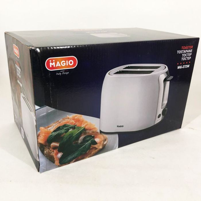 Тостер MAGIO MG-272W 750 Вт, тостер кухонный, тостеры для дома, тостерница, сэндвич-тостеры. Цвет: белый