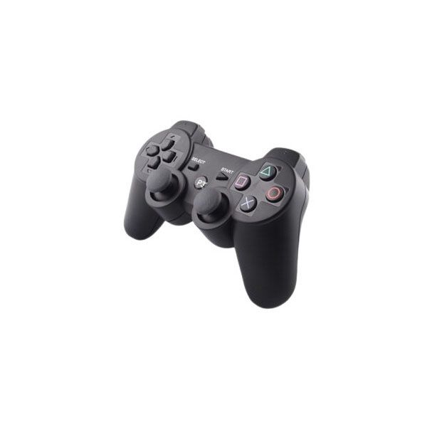 Игровой беспроводной геймпад Doubleshock PS3/PC аккумуляторный джойстик с функцией вибрации. Цвет: черный