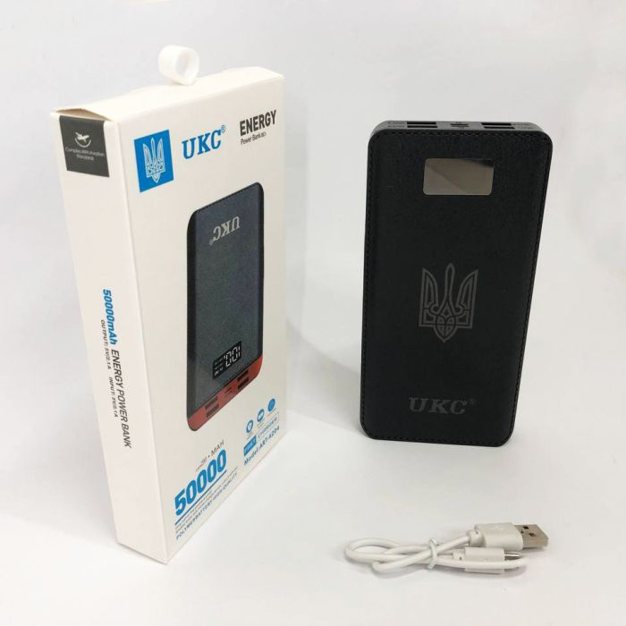 Аккумулятор портативный павербанк POWER BANK UKC ART-4148/4204. 50000mah, 4USB, внешний аккумулятор
