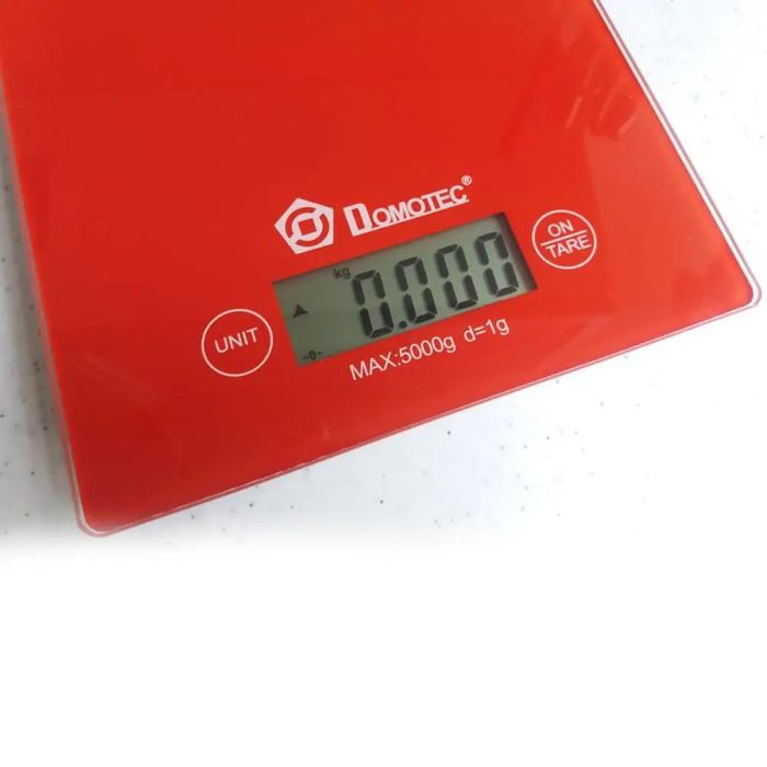 Весы кухонные DOMOTEC MS-912 Glass, весы пищевые, весы кулинарные, компактные весы. Цвет: красный