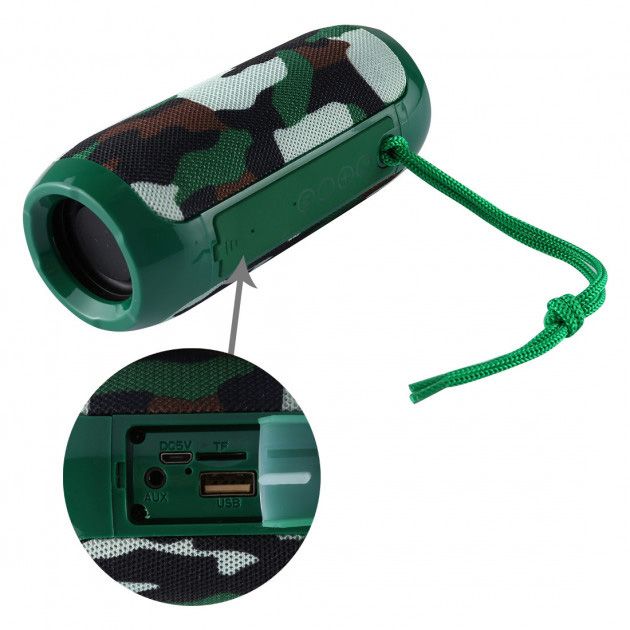 Bluetooth-колонка TG-117 портативная влагостойкая. Цвет: камуфляж