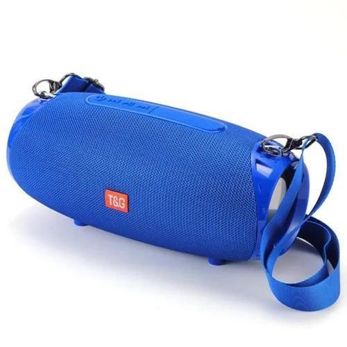 Портативная Bluetooth колонка TG534 SD IPX5 с ремешком, портативная блютус колонка. Цвет: синий
