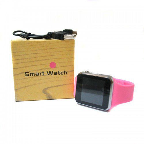 Смарт-часы Smart Watch A1 умные электронные со слотом под sim-карту + карту памяти micro-sd. Цвет: розовый