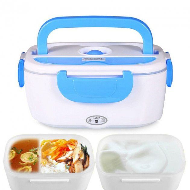 Ланч бокс электрический с подогревом Lunch Heater 220 V Pro, ланч бокс от сети. Цвет: синий