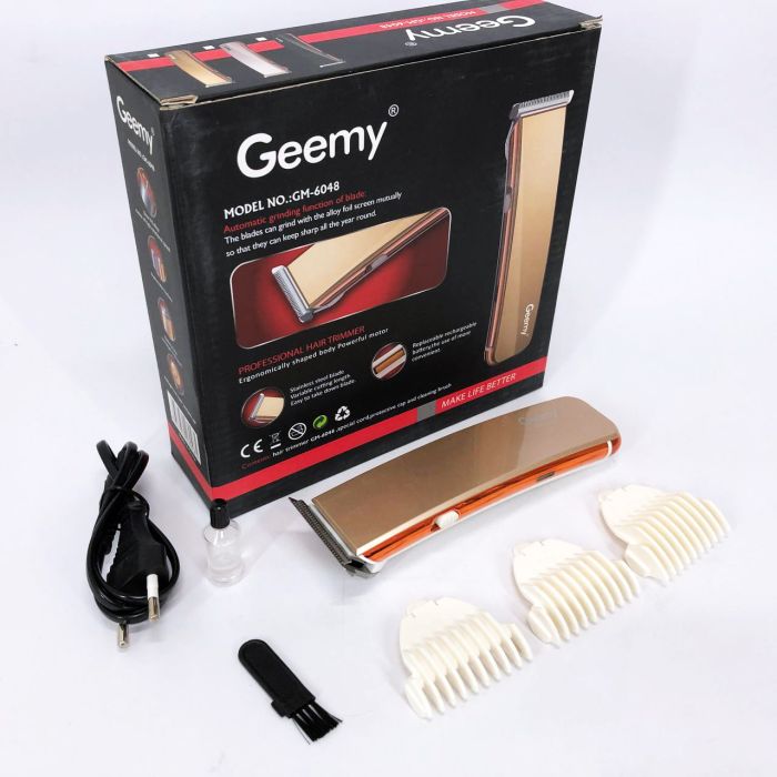 Машинка для стрижки GEMEI GM-6048, Машинка для стрижки домашняя, электробритва для головы. Цвет: золотой
