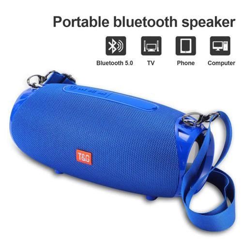 Портативная Bluetooth колонка TG534 SD IPX5 с ремешком, портативная блютус колонка. Цвет: синий