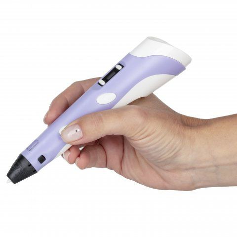 3D ручка Smart 3D Pen 2 c LCD дисплеем, Ручка для объемного рисования, Детская 3д ручка. Цвет: фиолетовый