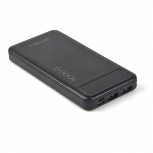 Power Bank Awei P5K 10000 mah Портативное зарядное УМБ 2xUSB черный