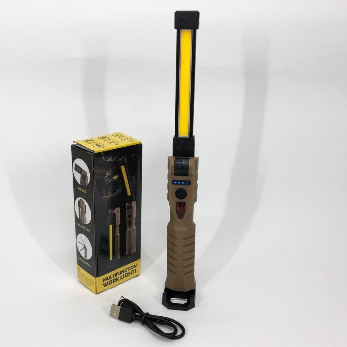 Светодиодный фонарь Power Bank кемпинг WL-08 XPE + COB, красный + белый + желтый, магнит, крючок