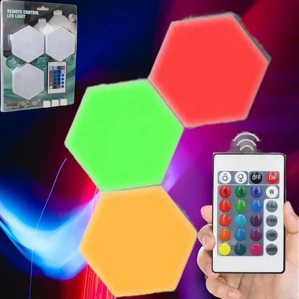 Набор из трёх RGB LED Ламп с Пультом и Таймером Отключения Два Режима Яркости