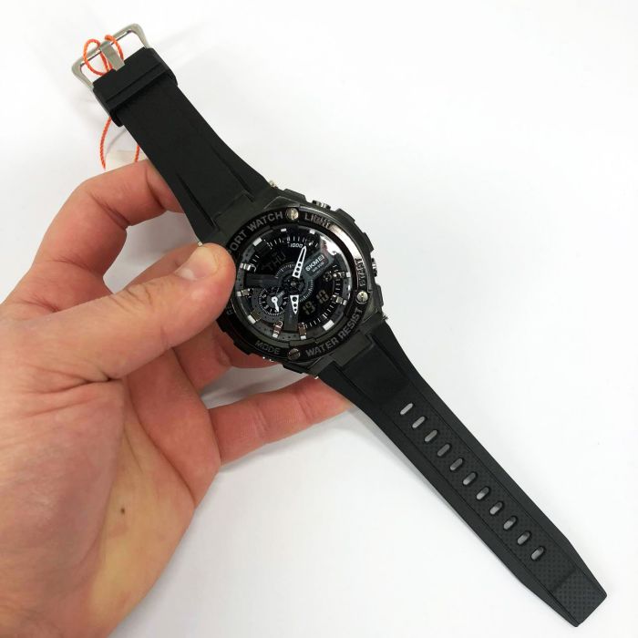 Часы наручные мужские SKMEI 2101BK, армейские часы противоударные, оригинальные мужские часы спортивные
