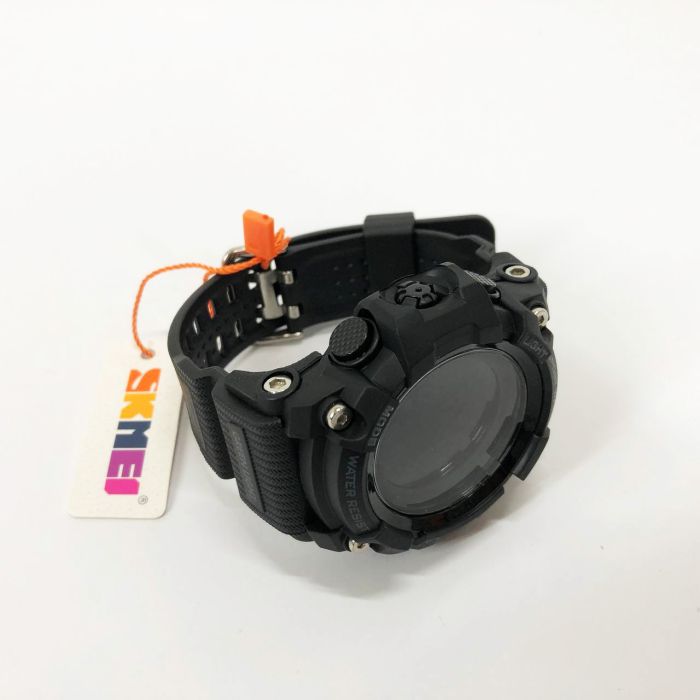 Часы наручные мужские SKMEI 1384BK BLACK, водонепроницаемые мужские часы. Цвет: черный
