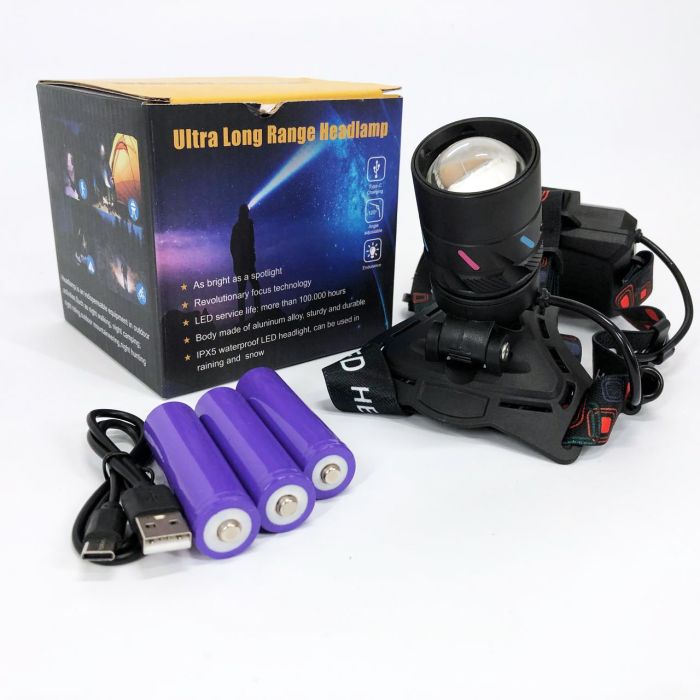 Фонарь налобный NIGHT VISION FLUORESCENCE CT012-3L-2TG(white+red), Налобный фонарь с линзой