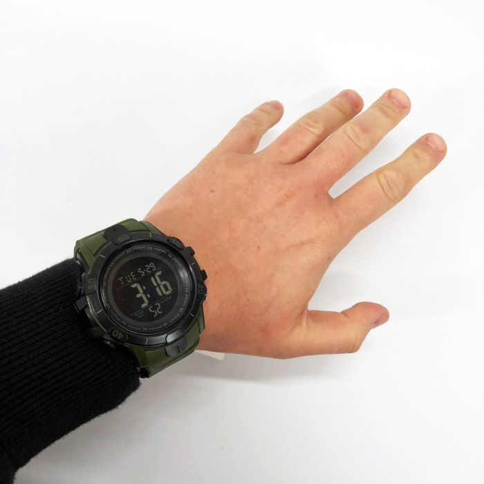 Часы наручные мужские SKMEI 1475AG ARMY GREEN, брендовые мужские часы, часы для мужчины. Цвет: зеленый