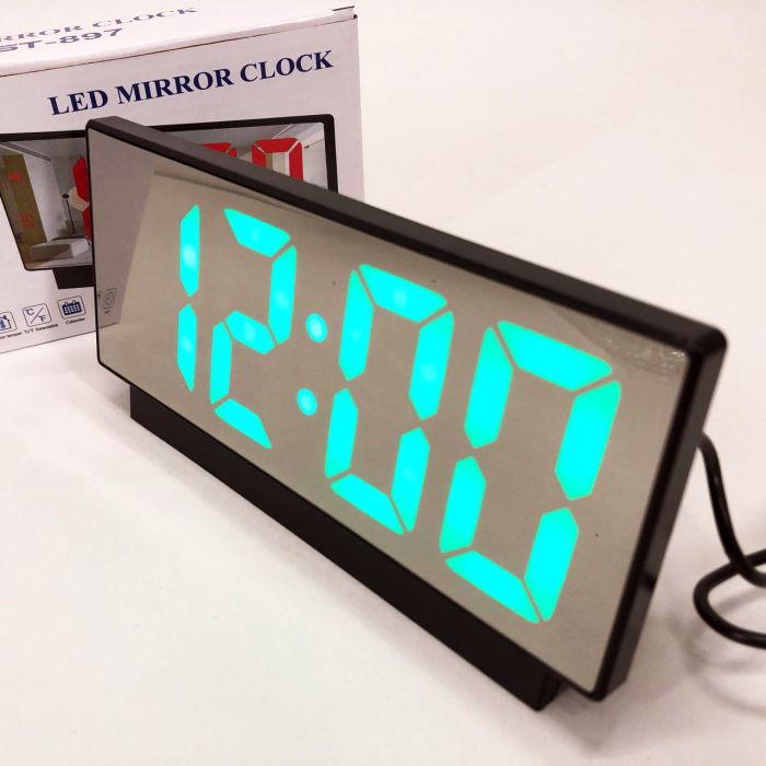 Электронные настольные LED часы от USB VST-897-4 с будильником и термометром