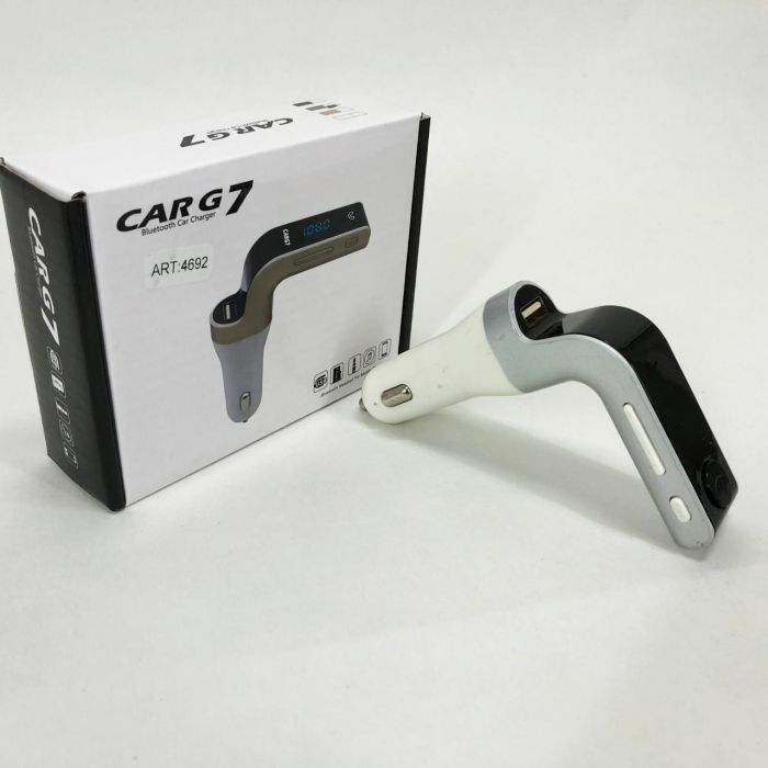 Модулятор FM MOD G7 Bluetooth, Блютуз модулятор в машину, Фм модулятор блютуз в машину. Цвет: серый