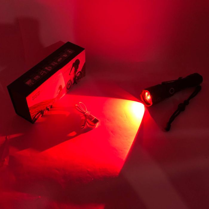 Фонарь ручной аккумуляторный PLD-11-4XPE(RGB), Карманный фонарь с usb зарядкой, Тактический фонарь police