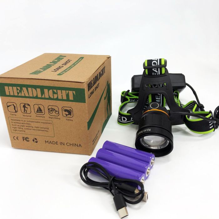 Фонарик налобный PLD-A12-2PM10-2TG (WHITE+UV), Фонарь аккумуляторный для рыбалки, Фонарик налобный мощный