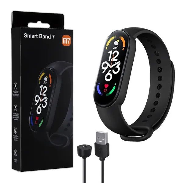 Фитнес браслет FitPro Smart Band M7 (смарт часы, пульсоксиметр, пульс). Цвет: черный